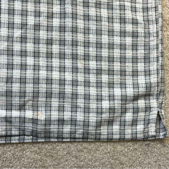 VINTAGE Big Dogs Shirt Mens Extra Large White Beige Checker Button Up Casual - Picture 10 of 10